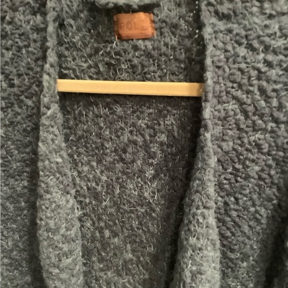 POL Charcoal Dark Heather Gray Open Mid Length Duster Cardigan - Picture 4 of 8